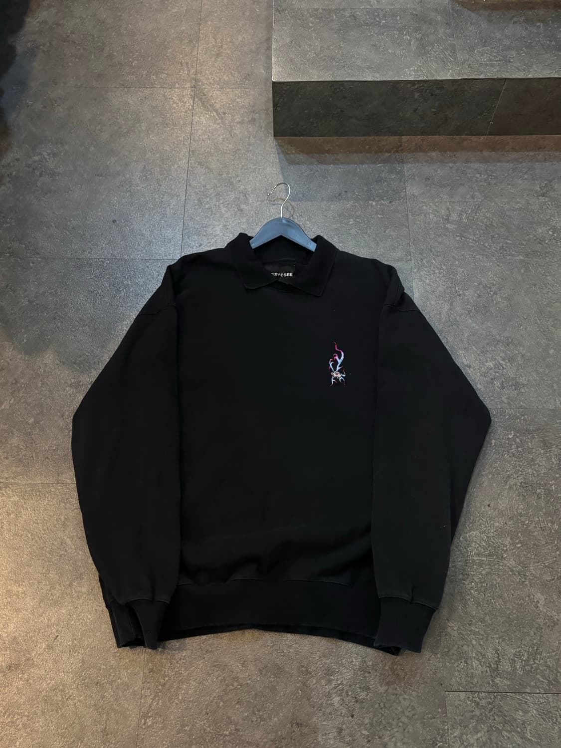 예스아이씨 카라 맨투맨 블랙 XL 상품이미지2