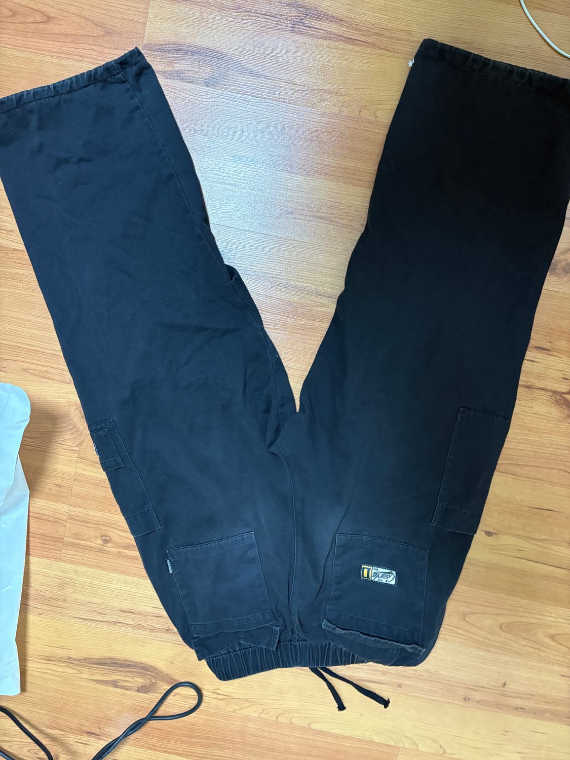 검정 와이드 카고팬츠 상품이미지2