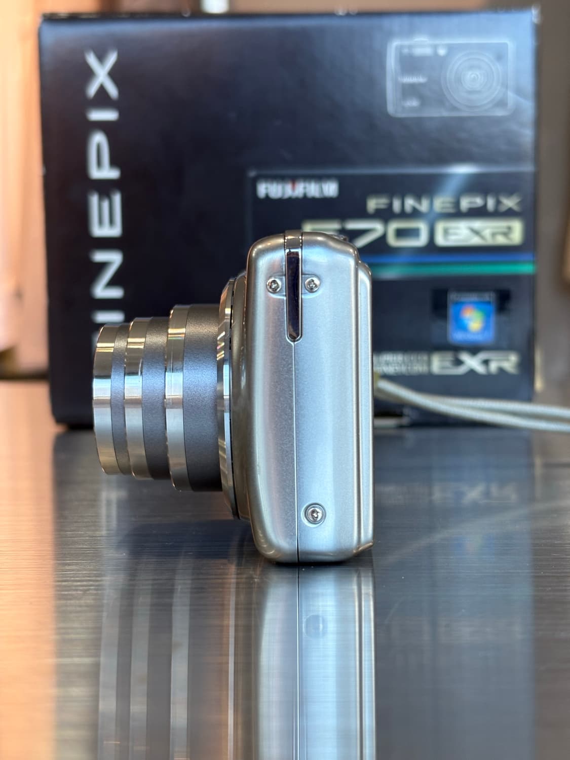 배터리2개/박스O/민트급)후지필름 파인픽스 f70exr 실버 빈티지디카 상품이미지5