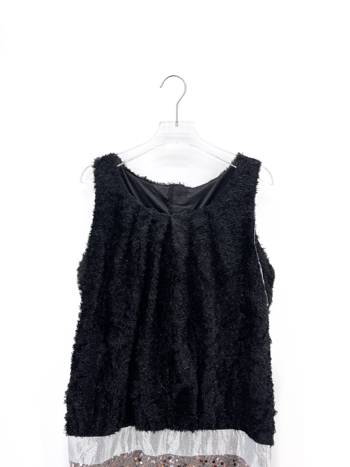 빈티지 헤어리 메탈릭얀 스팽글 미니 드레스 상품이미지5