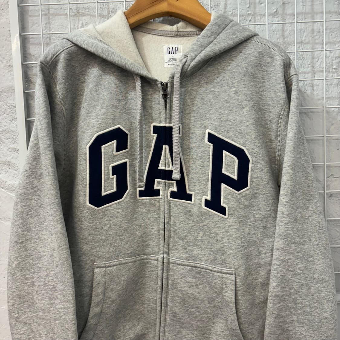 GAP 갭 빈티지 그레이 후드집업 S 상품이미지3