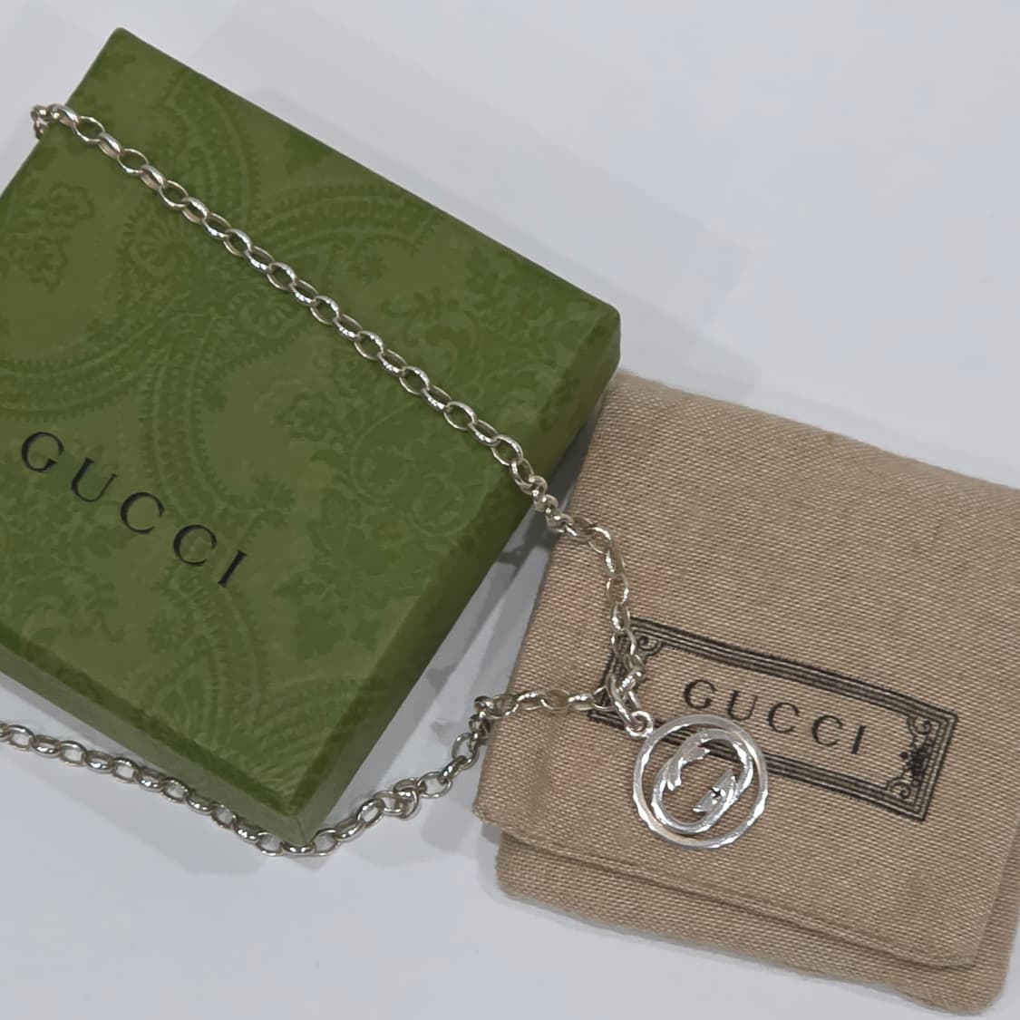 구찌 인터로킹 G 체인 목걸이(남녀공용) 상품이미지4