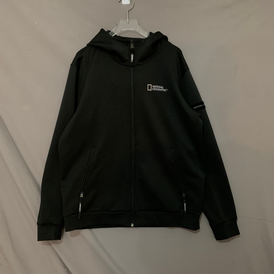 XL 내셔널지오그래픽 빅로고 트레이닝 후드집업 상품이미지1