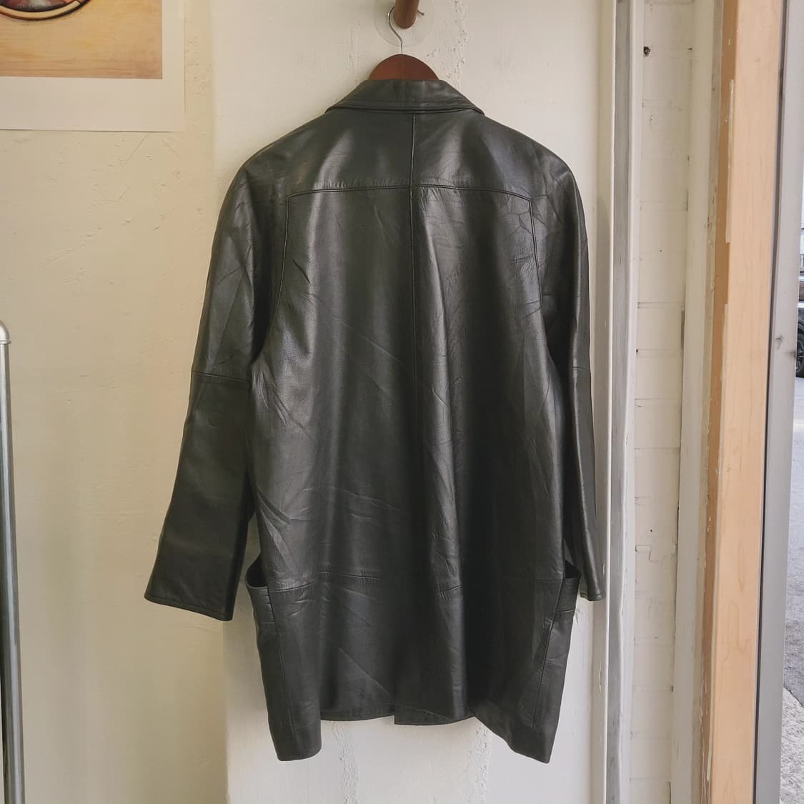 양가죽 오버핏 블랙레더자켓(Japan made) 상품이미지8