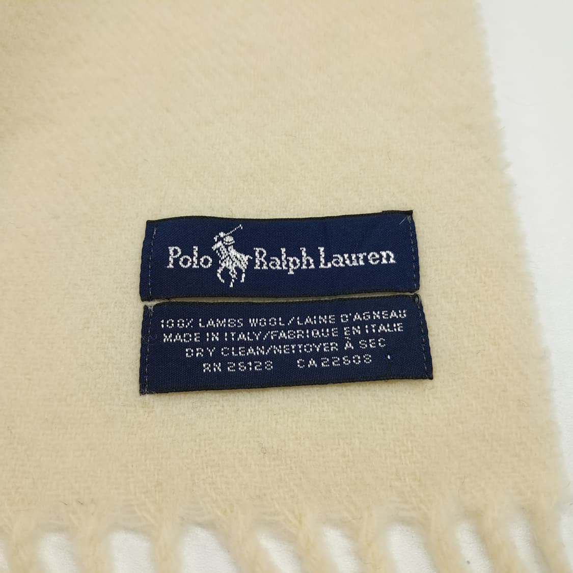 MX207 폴로 랄프로렌 아이보리 빅포니 램스울 목도리 머플러 상품이미지5
