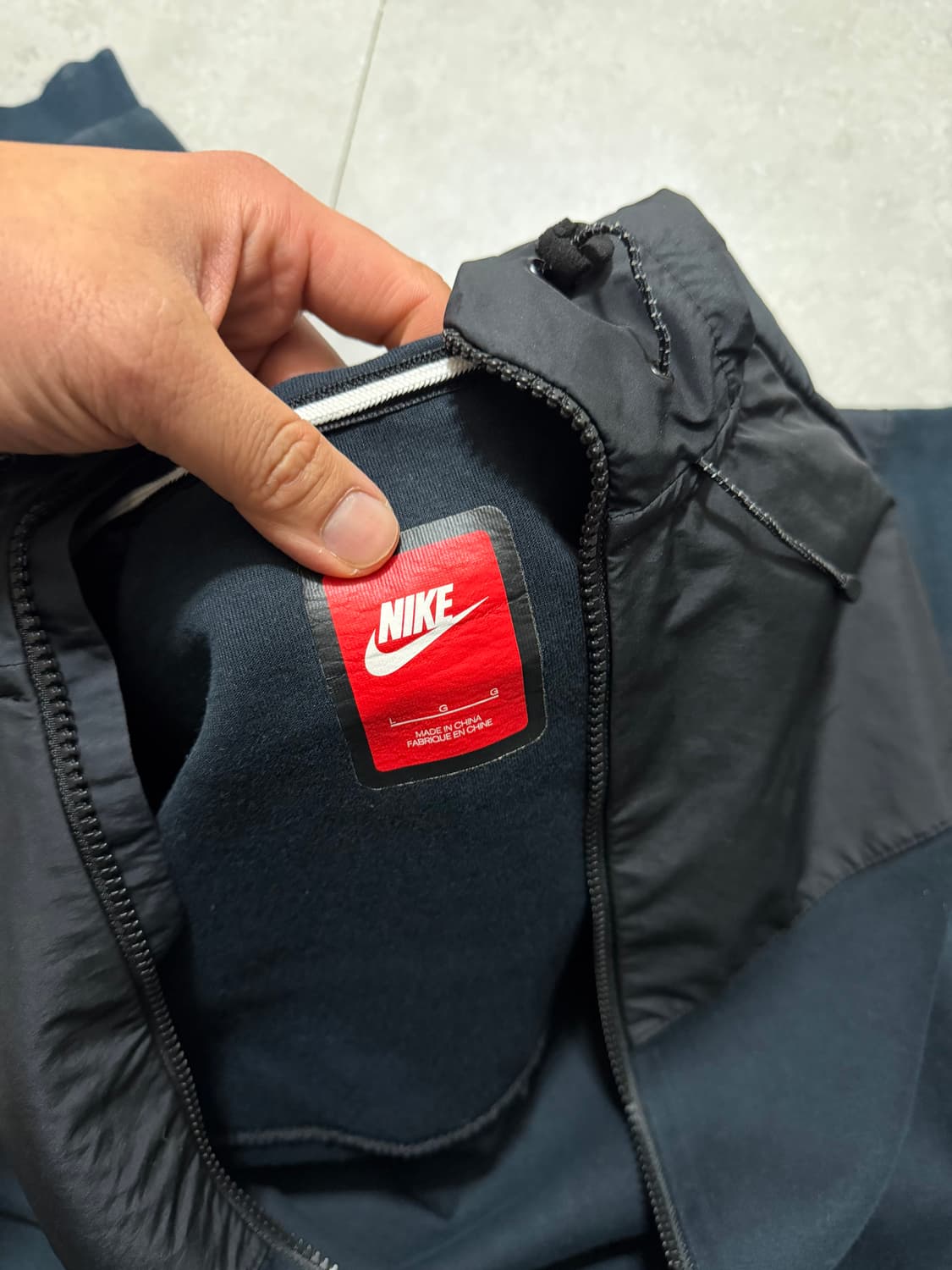 나이키 테크팩  빈티지  블랙컬러  스웻 후드집업 자켓  100size  상품이미지7