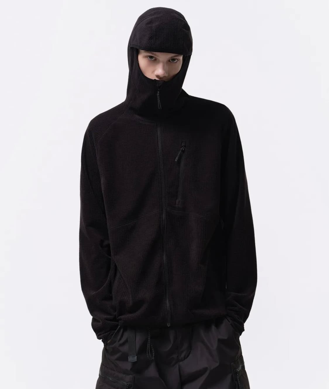 [XL] 무신사스탠다드 바라클라바 후드집업 블랙 상품이미지1