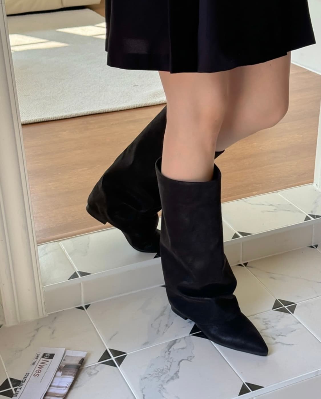 새상품 스틸레토 폴딩부츠 240사이즈 상품이미지2