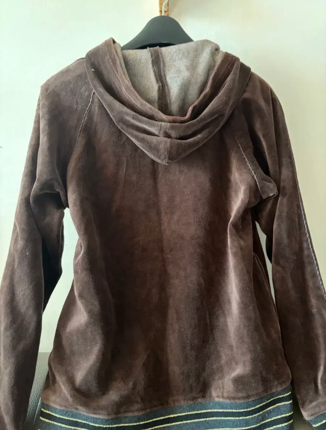 빈티지 벨벳 브라운 후드집업 상품이미지2