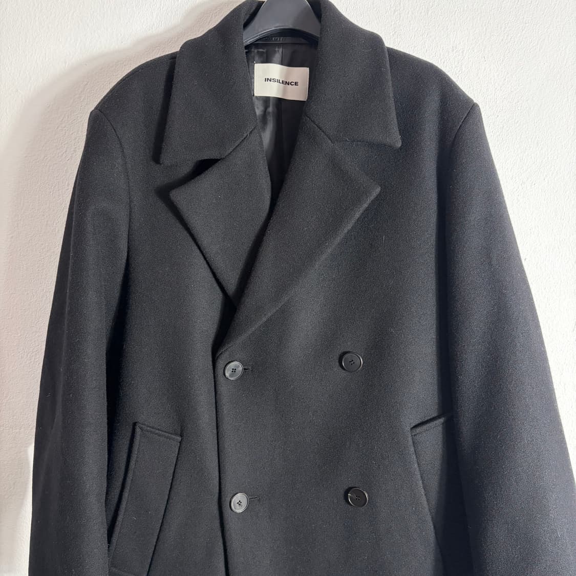인사일런스 블랙 더블 롱코트(S) 상품이미지3