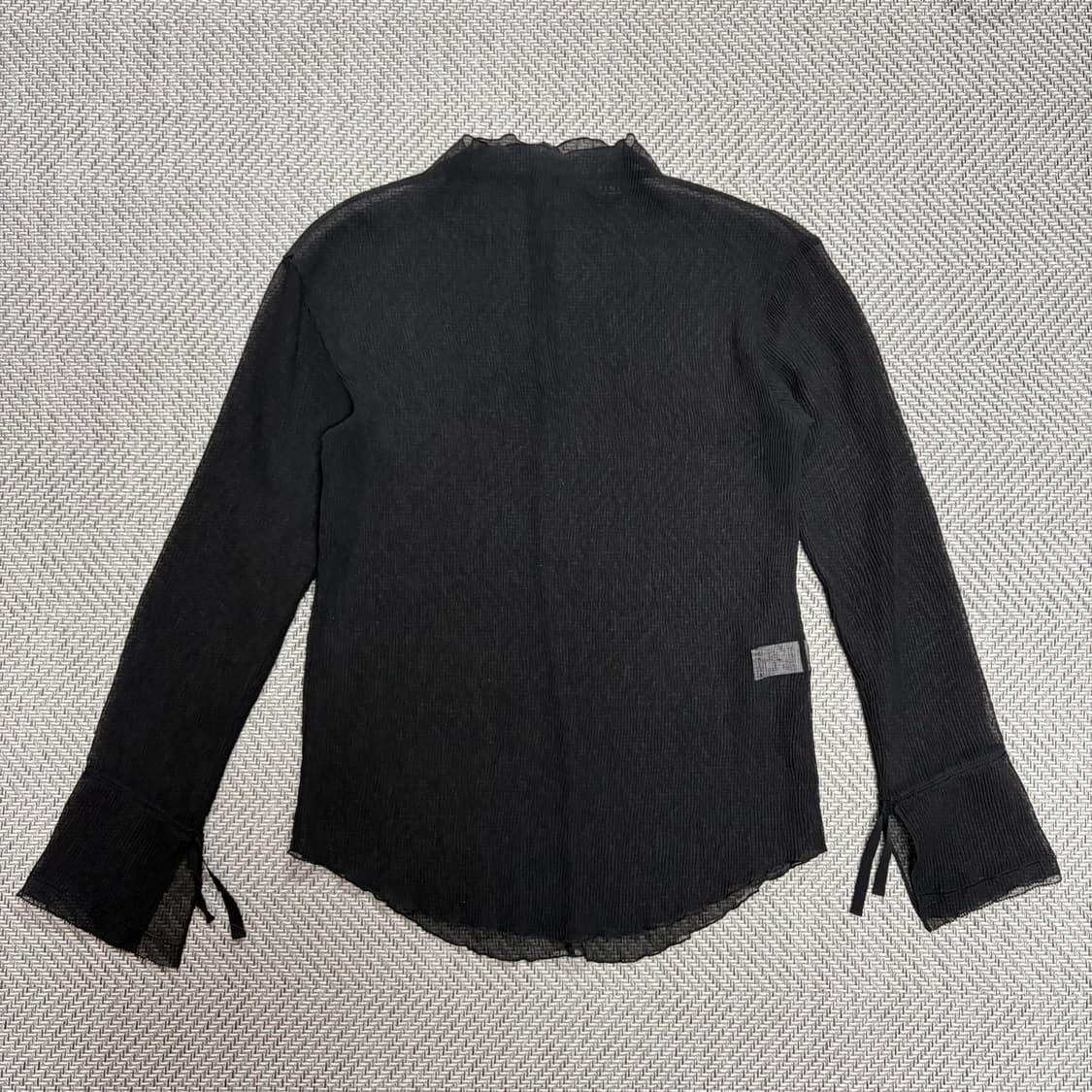 (F)타임 블랙 시스루 블라우스 상품이미지1