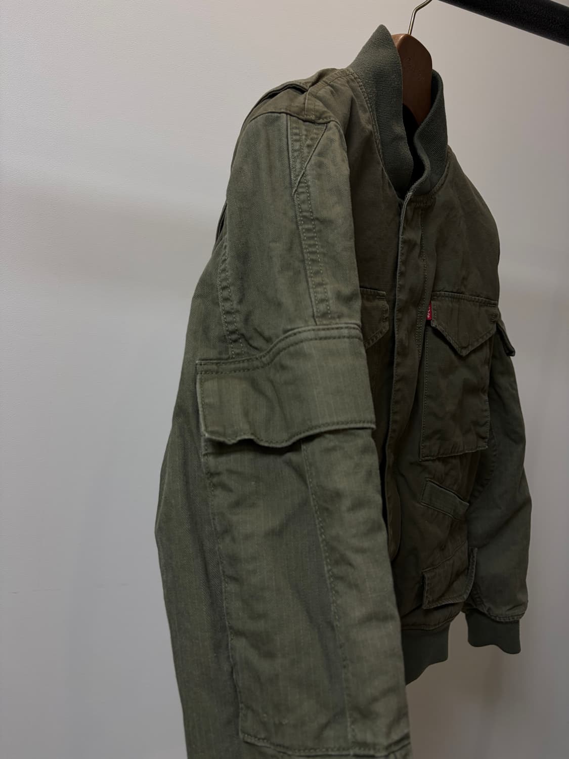 (S) Levis 리바이스 밀리터리 코튼 탱커 자켓 상품이미지2