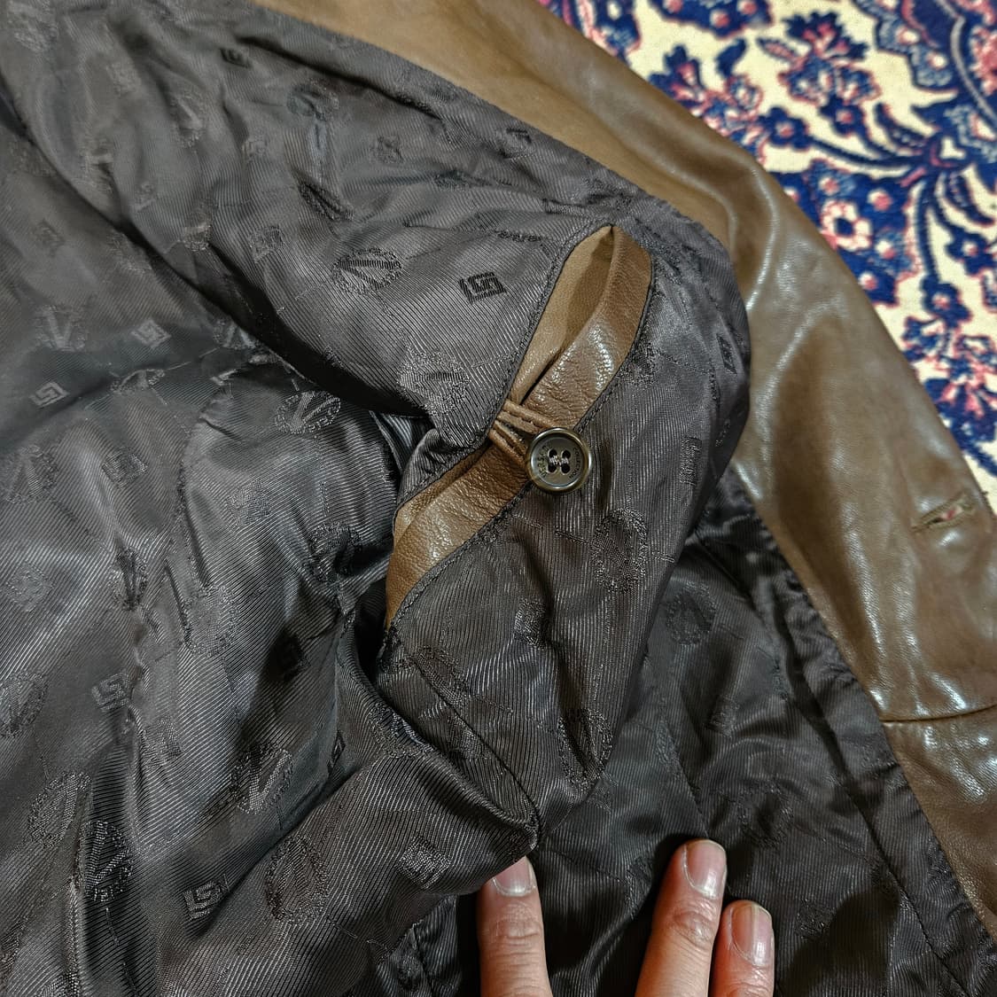 베르사체(VERSACE) 램스킨 클레식 노치드 라펠 카라넥 자켓 52 상품이미지6