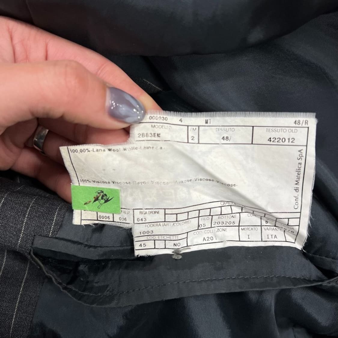 아르마니꼴레지오니 스트라이프 블레이저 v0962  상품이미지6