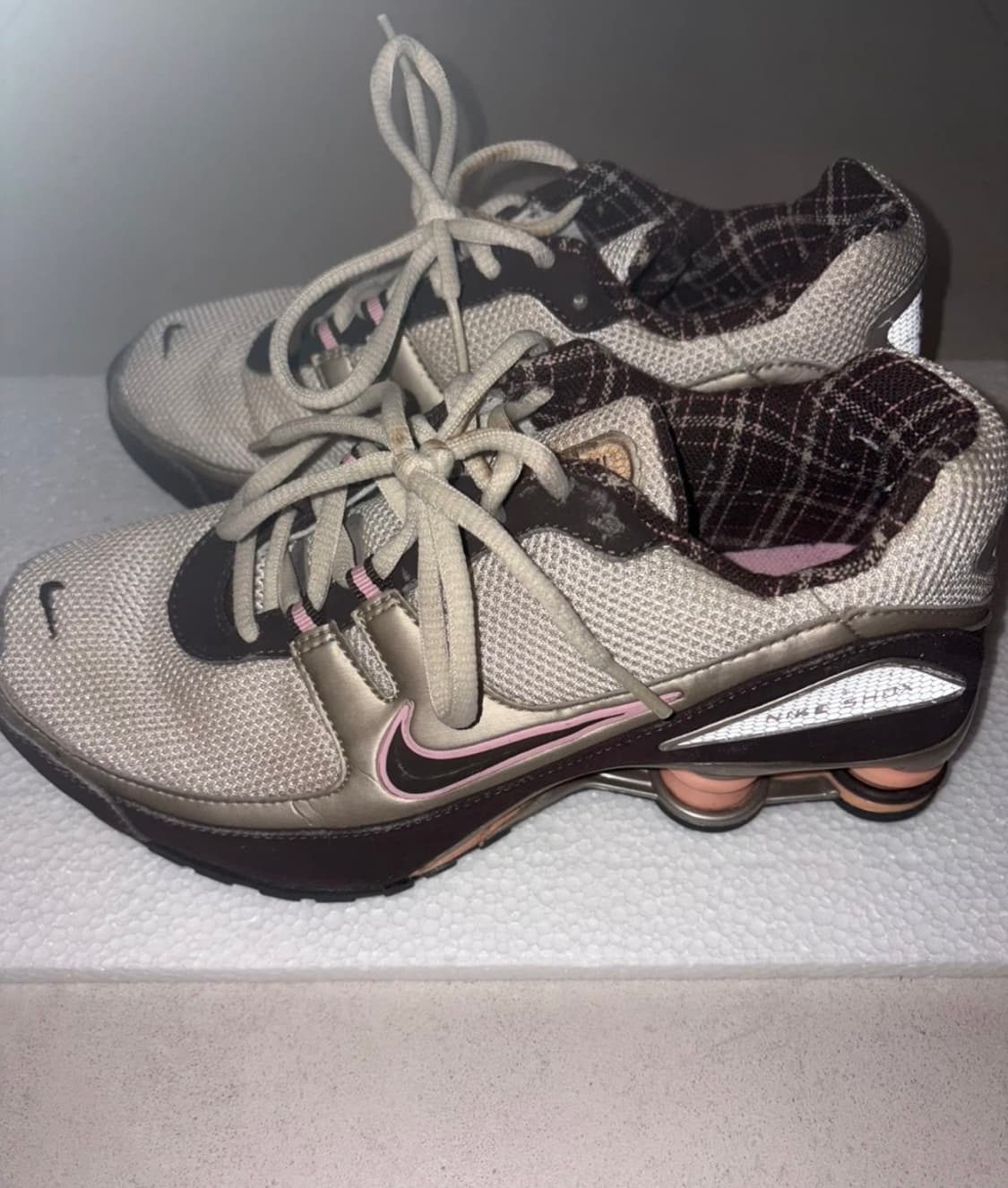 (빈티지) 나이키 샥스 운동화 브라운/핑크 240 상품이미지3