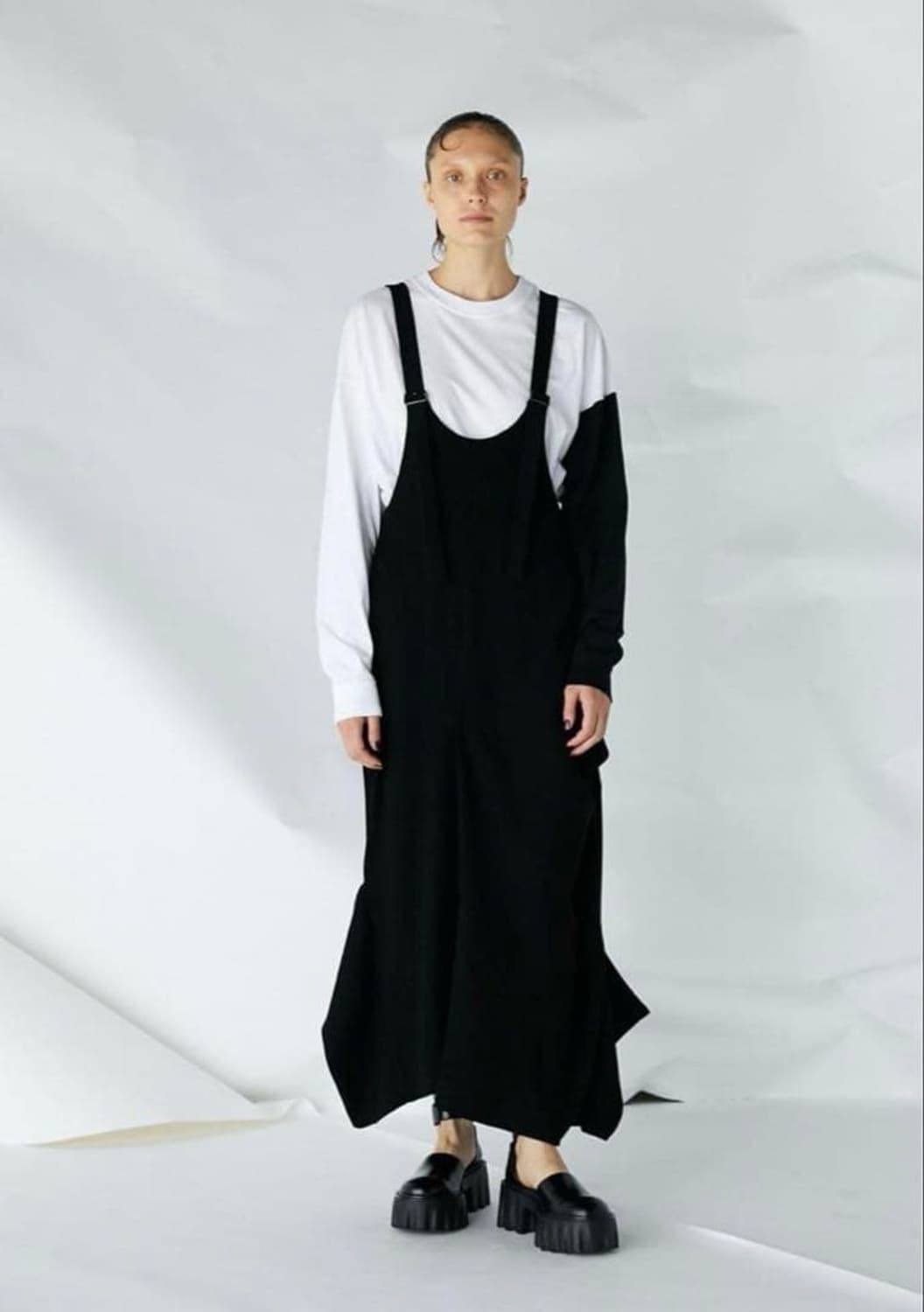 Enfold 엔폴드 서스펜더 원피스 블랙 s사이즈 상품이미지1