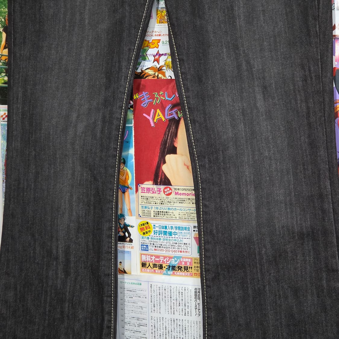 빈티지 흑청 워싱 스티치 로우라이즈 부츠컷 팬츠 상품이미지7