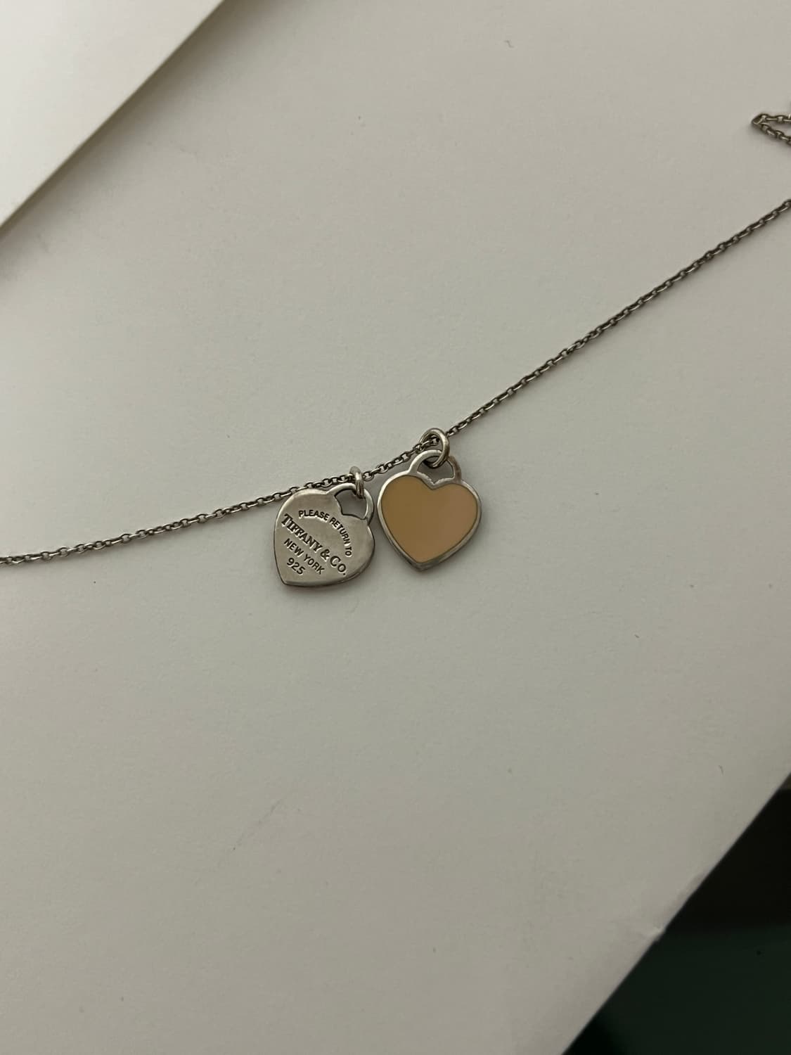 티파니앤코 리턴 투 더블 하트 태그 핑크 실버925 목걸이 상품이미지1