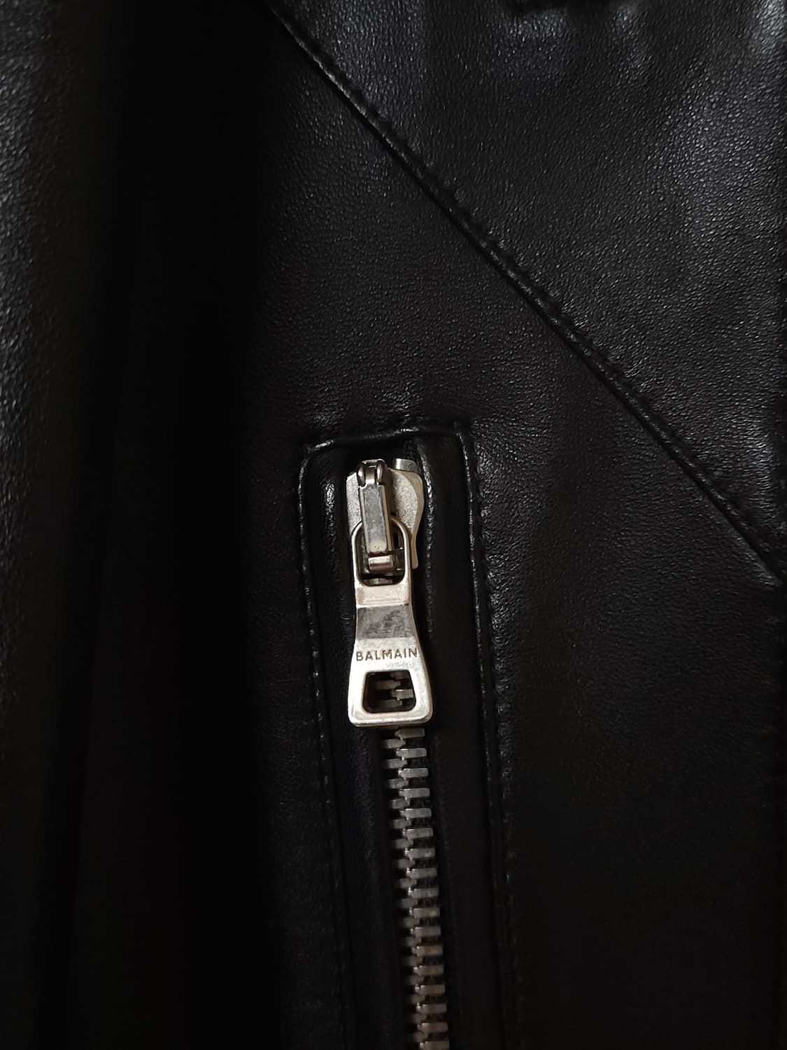 (48) 발망 블랙 램스킨 바이커 zip 레더 자켓 상품이미지3