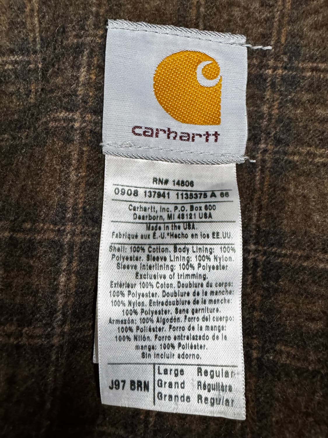 칼하트 디트로이트 자켓 j97 brn L 상품이미지8