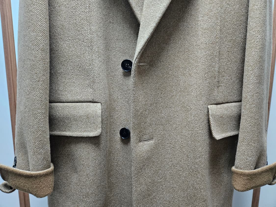 마마가리 오버핏 핸드메이드 코트 트윌베이지 46사이즈 상품이미지3