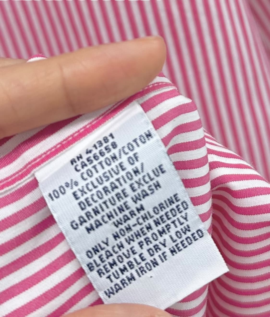 폴로 슬림핏 스트라이프 셔츠 핑크 (XXL)  상품이미지8