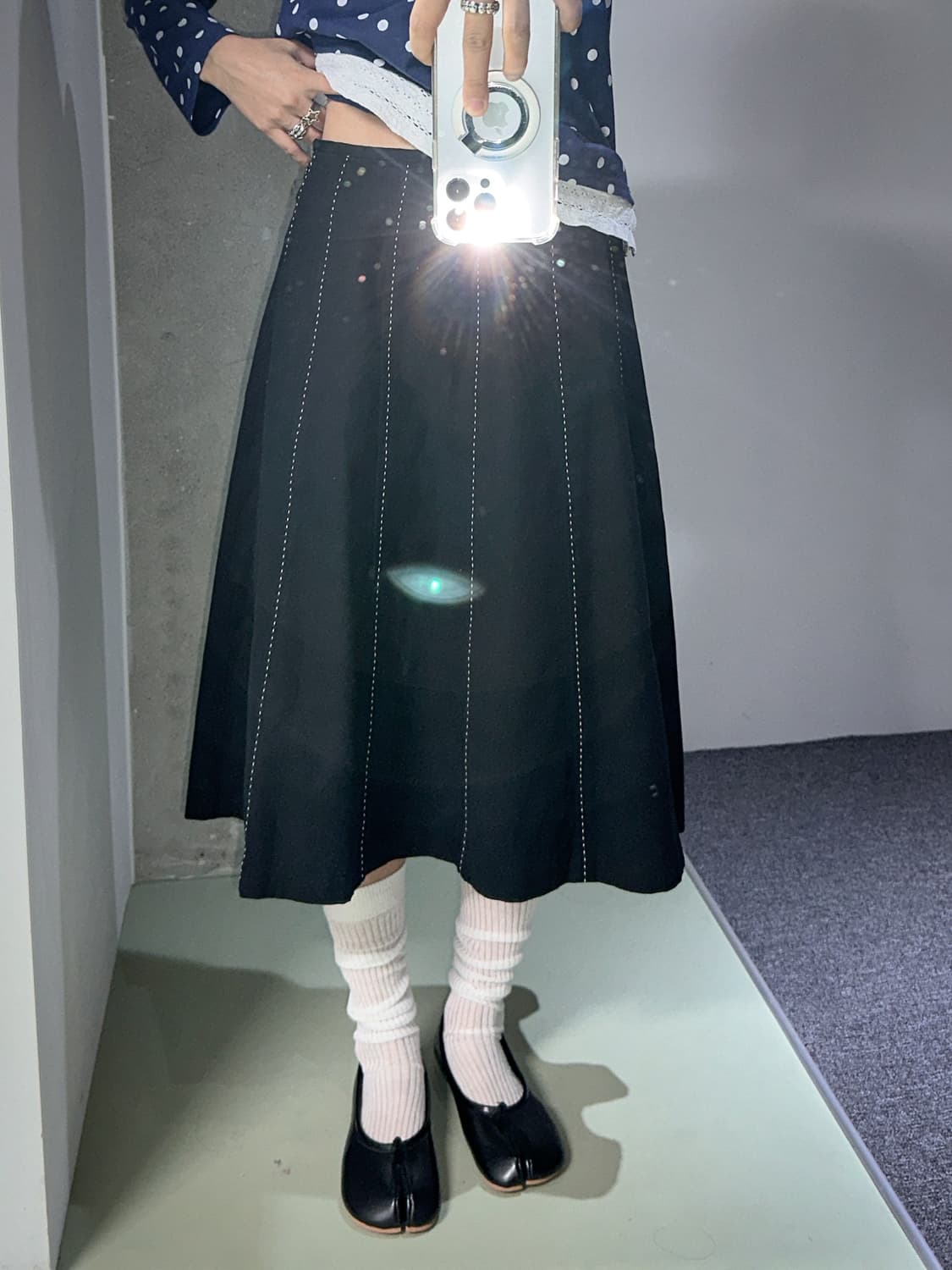 stitch line skirt 상품이미지2