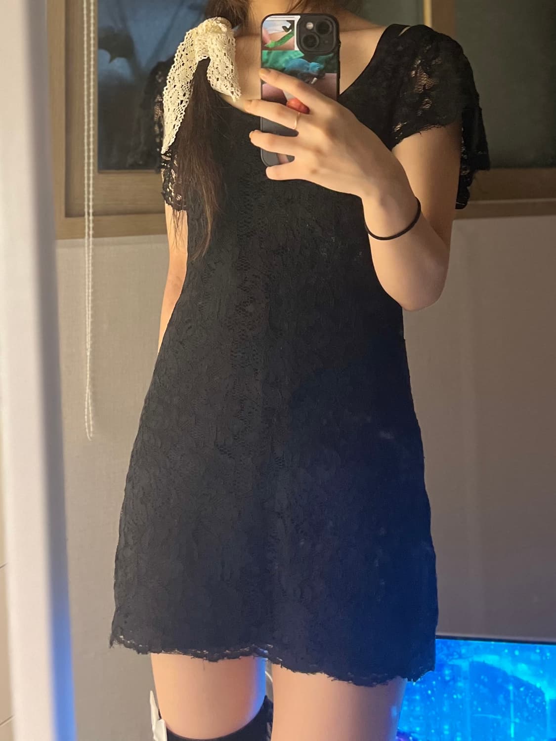 빈티지 레이스 미니 원피스 상품이미지3