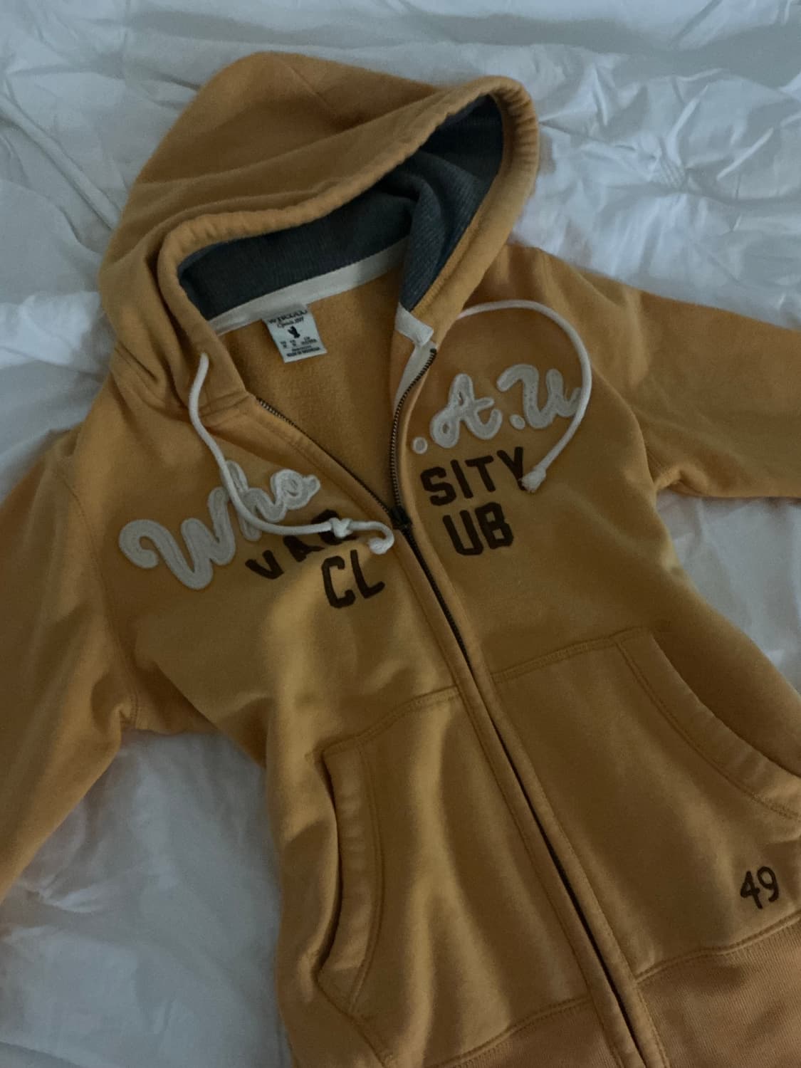 후아유 옐로우 후드집업 상품이미지1