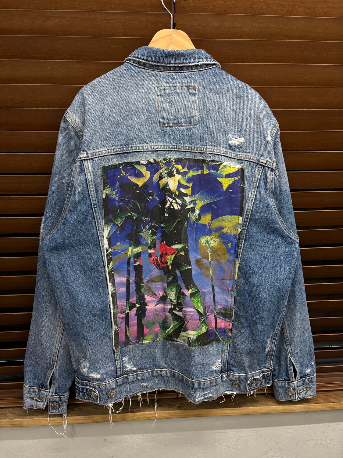 Zara 자라 프린팅 데미지 트러커 데님 자켓 상품이미지2