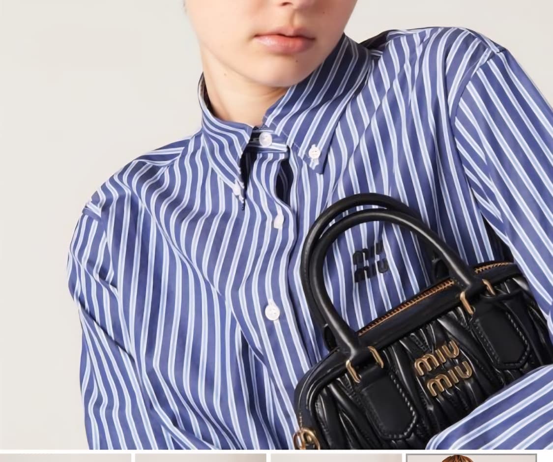 미우미우 스트라이프 크롭 셔츠 ㅡ정품ㅡ 상품이미지3