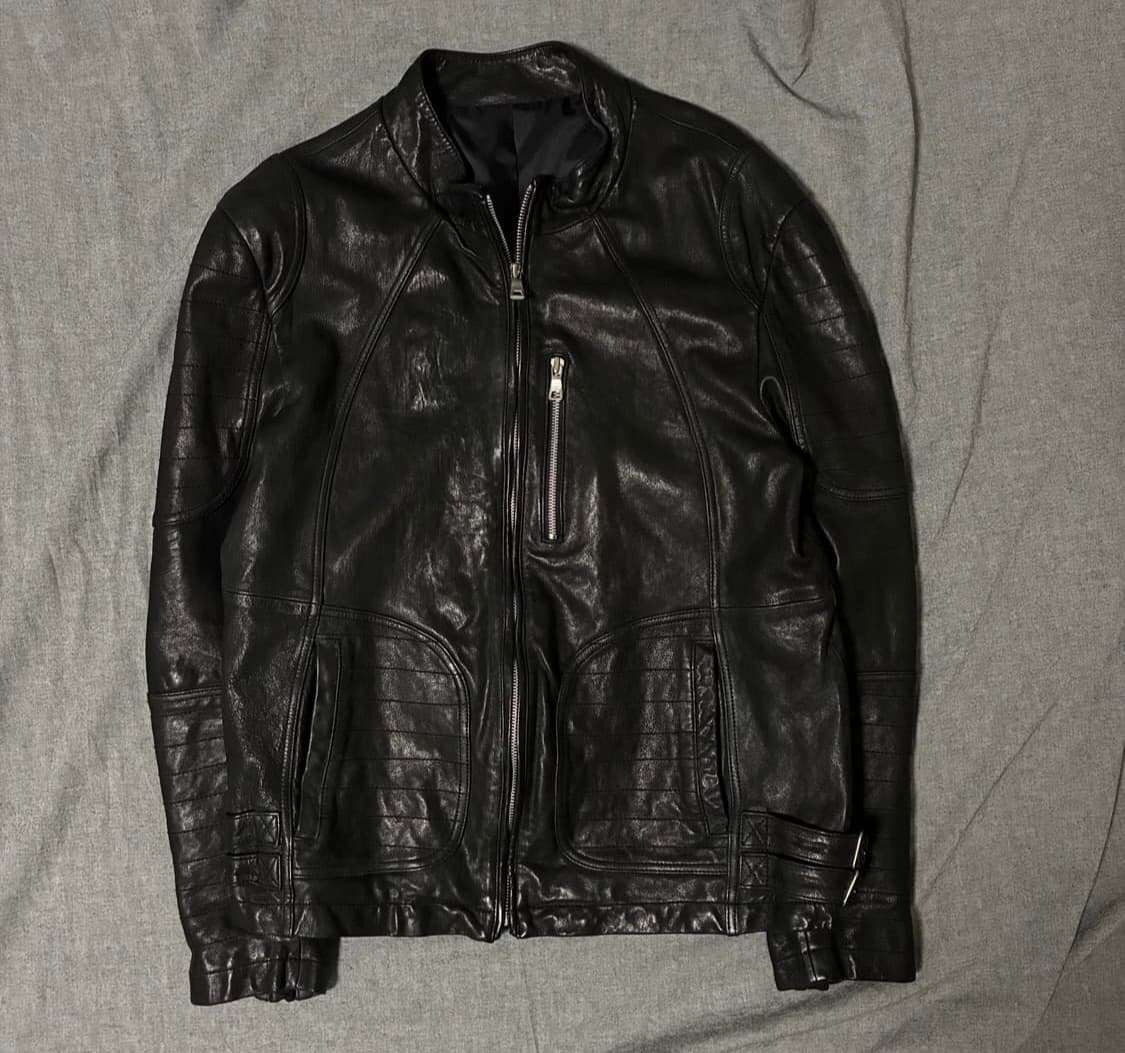 램스킨 지퍼 디테일 레더 자켓  상품이미지4