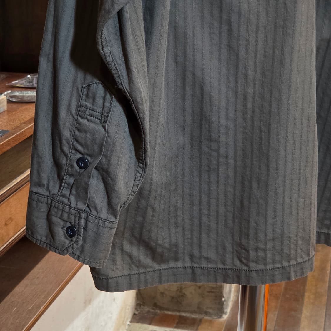 JPN 에어워크 스트라이프 밀리터리 셔츠 상품이미지8