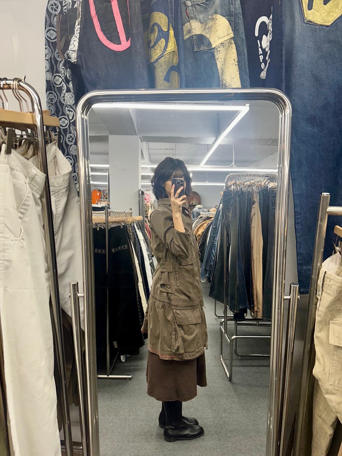 90’s 마리떼 프랑소와 저버 빈티지 레이어드 야상 트렌치코트 상품이미지1