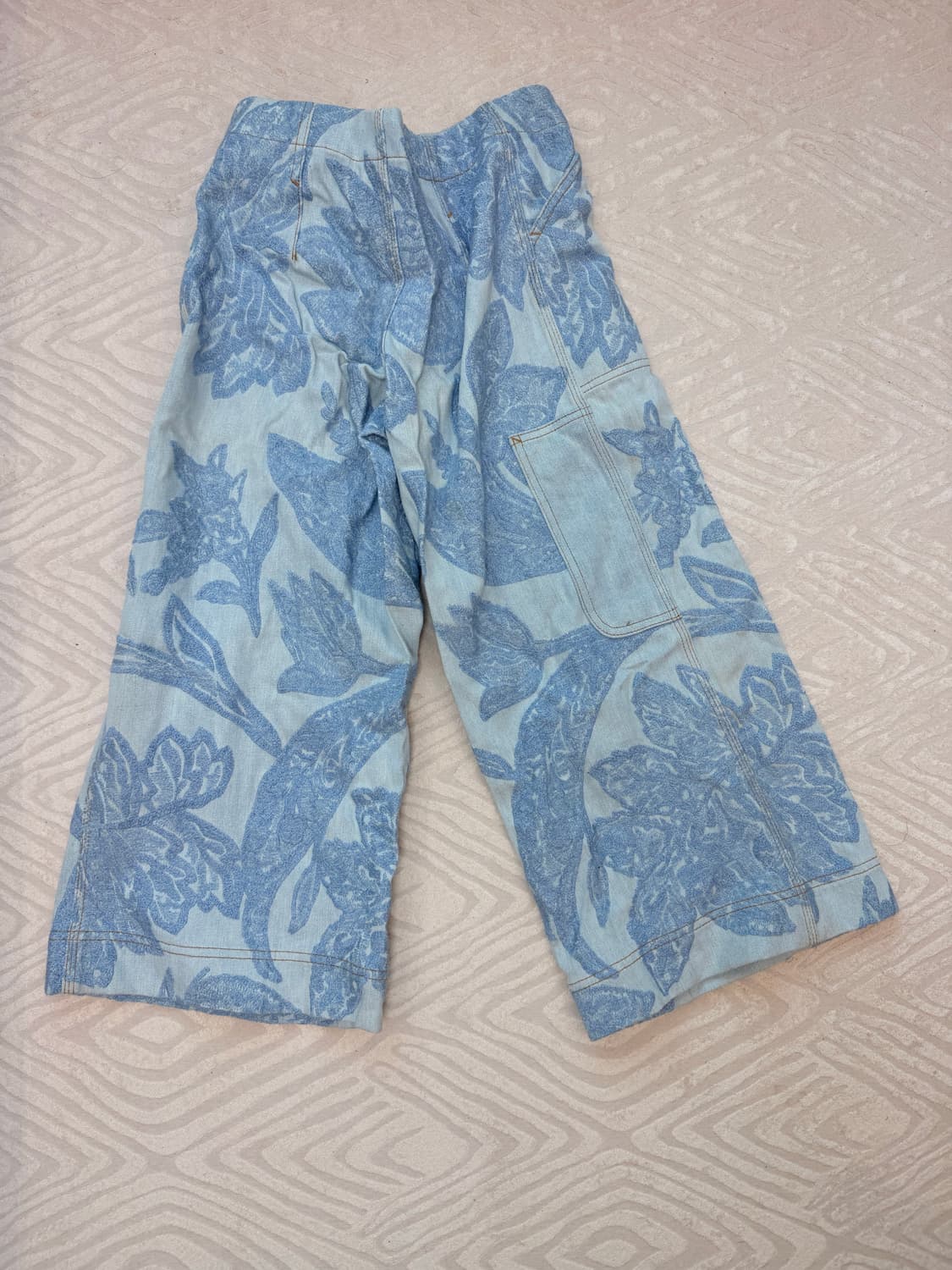 아크네 스튜디오 플라워 패턴 와이드 데님 버뮤다 팬츠  상품이미지2