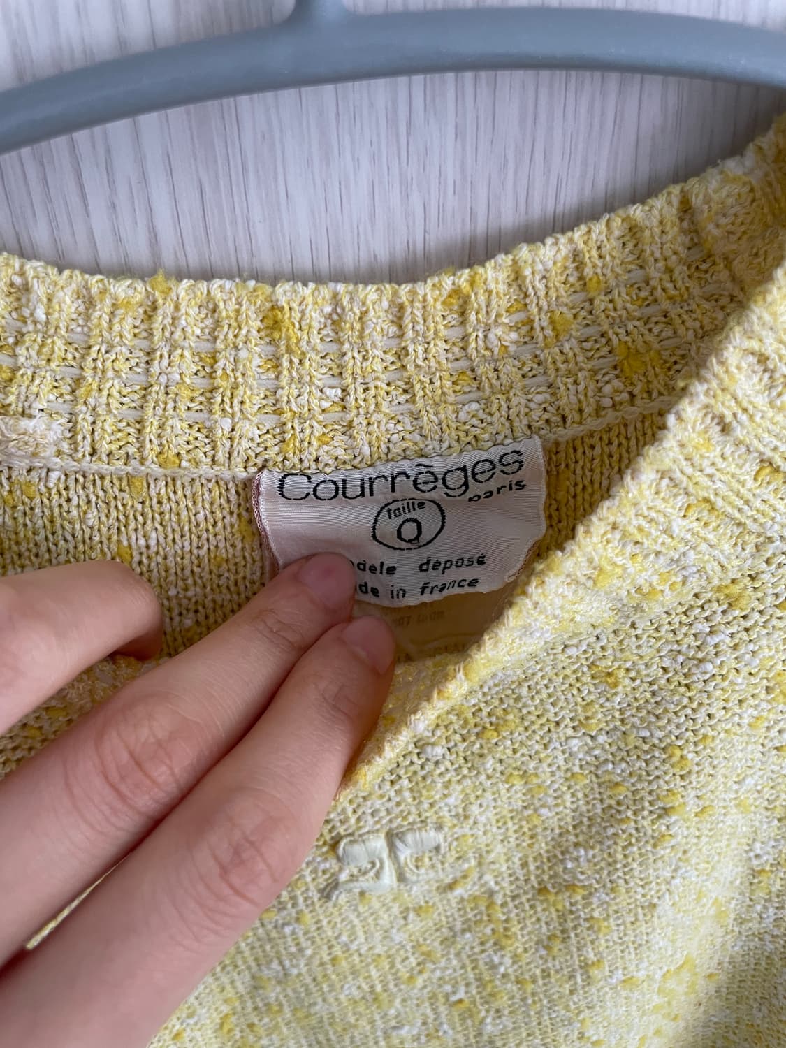 꾸레쥬 반팔 니트 빈티지 상품이미지3