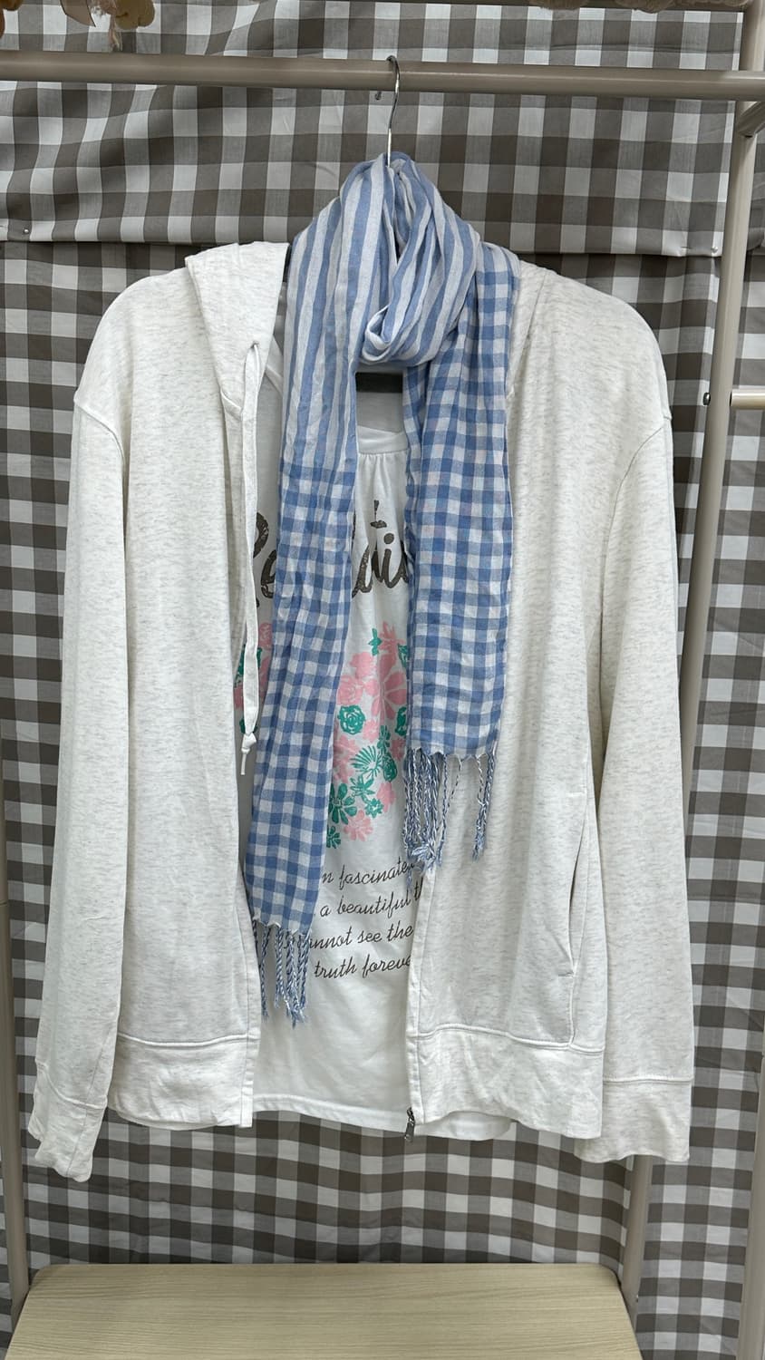 🪺스즈코의 괴짜룩 코디세트🪺 모리걸 그런지 머플러 후드집업 레이어드 상품이미지2