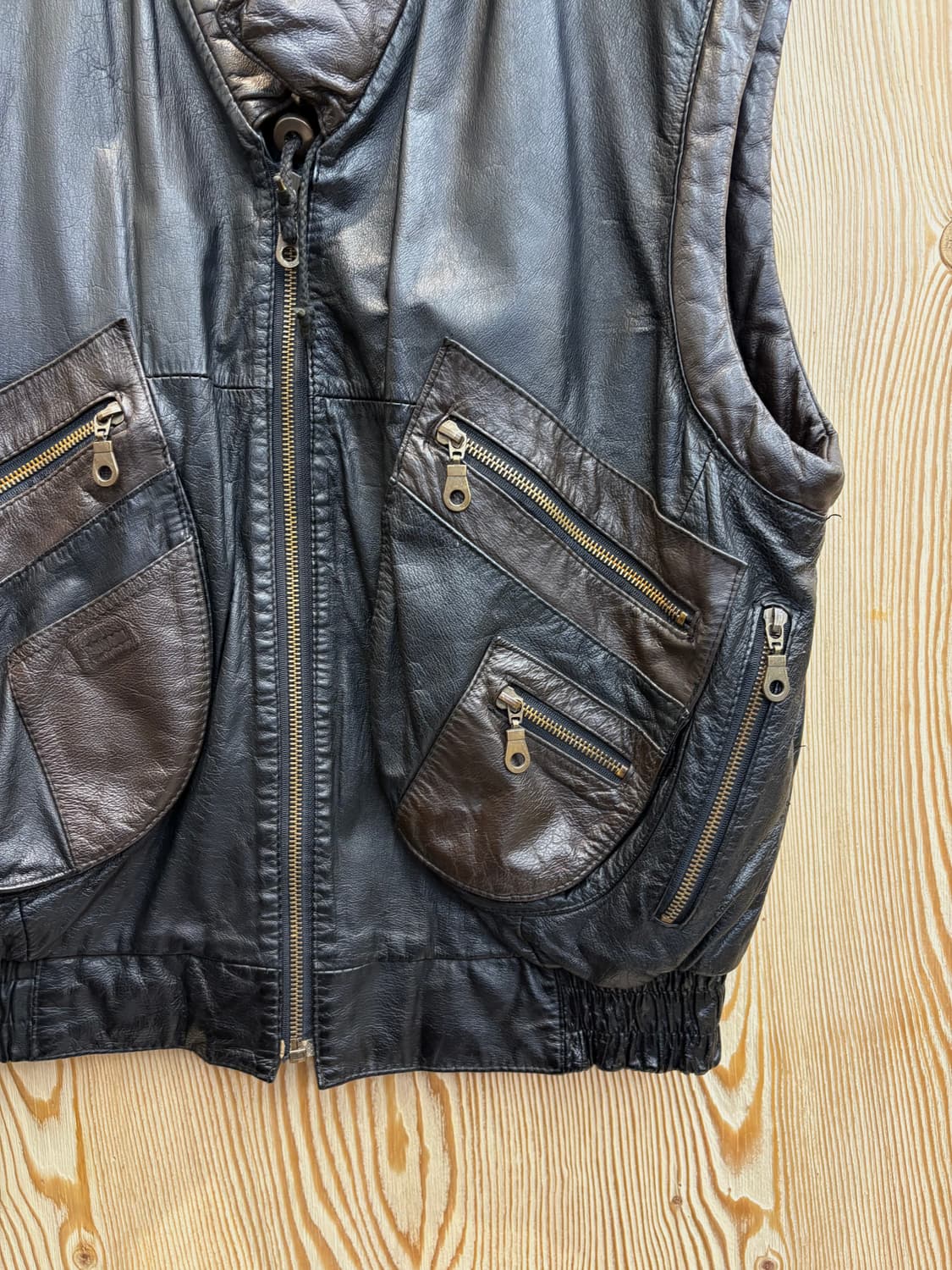 90s 펠롭스 양가죽 라이더 베스트 상품이미지5