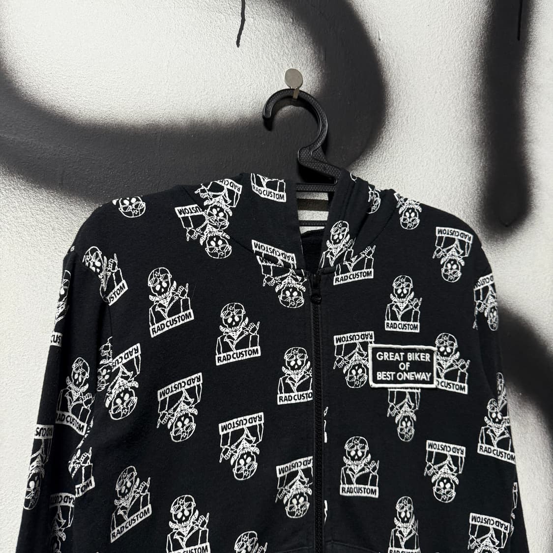 Rad custom 리미티드 에디션 키치 펑크 백 프린팅 집업 후디 상품이미지3