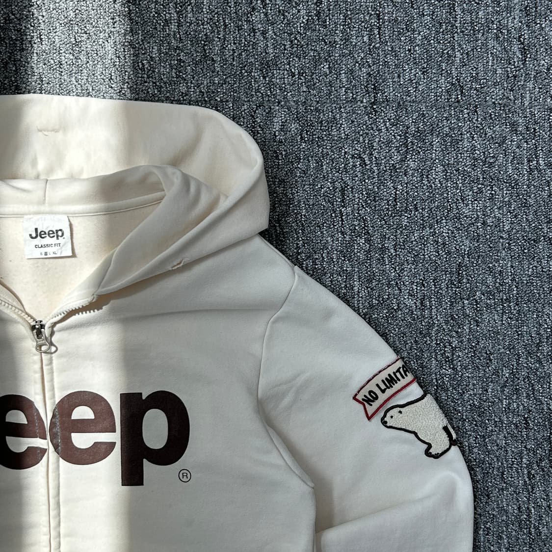Jeep 폴라베어 아이보리 후드집업 상품이미지2