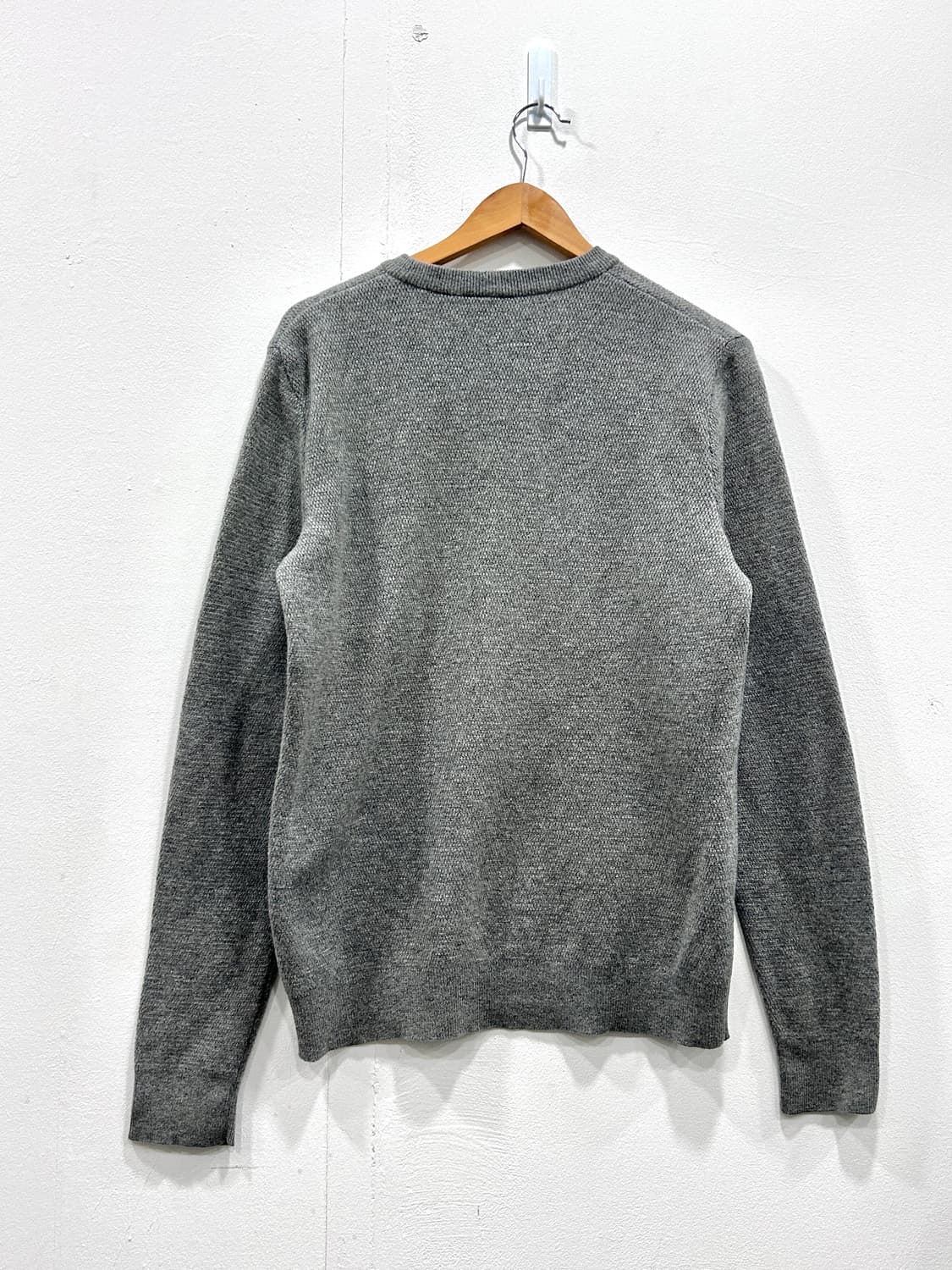 라코스테 울 라운드넥 니트 남성 M 100사이즈 그레이 상품이미지4