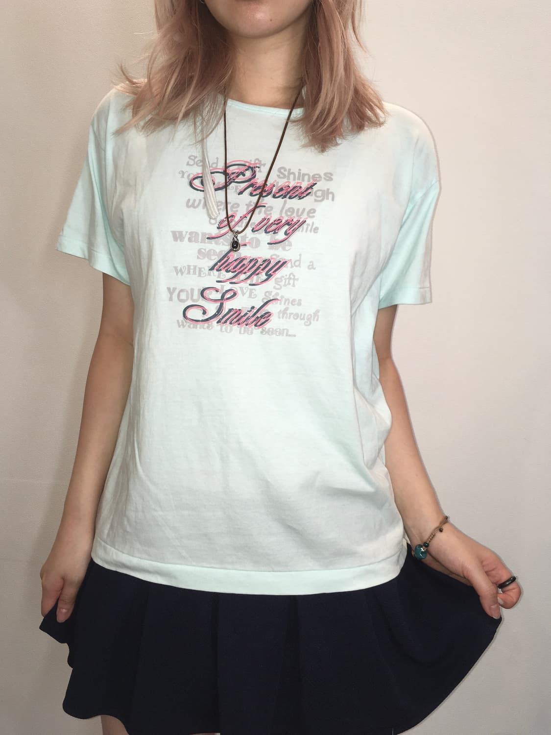jpn vintage skyblue princess printing t  상품이미지3