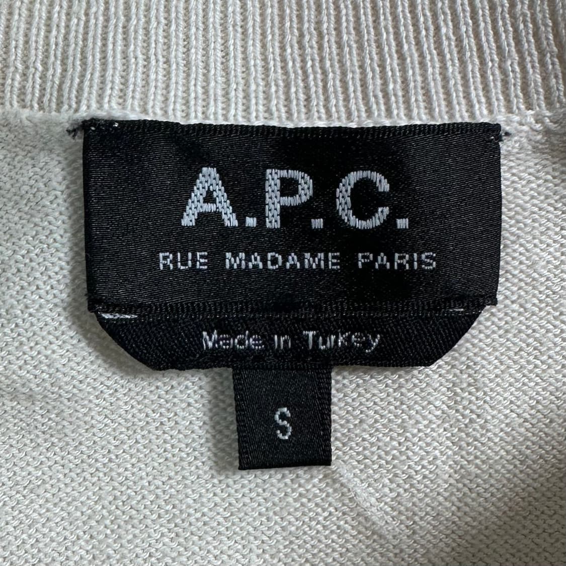 APC 아페쎄 코튼 화이트 니트  상품이미지6