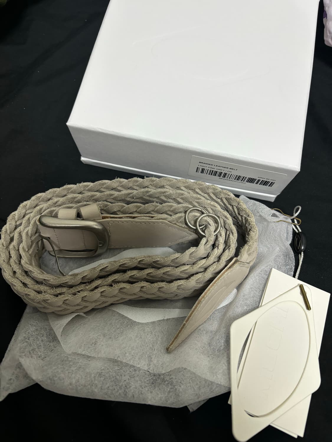 미스치프 벨트 라이트 핑크 그레이 상품이미지1