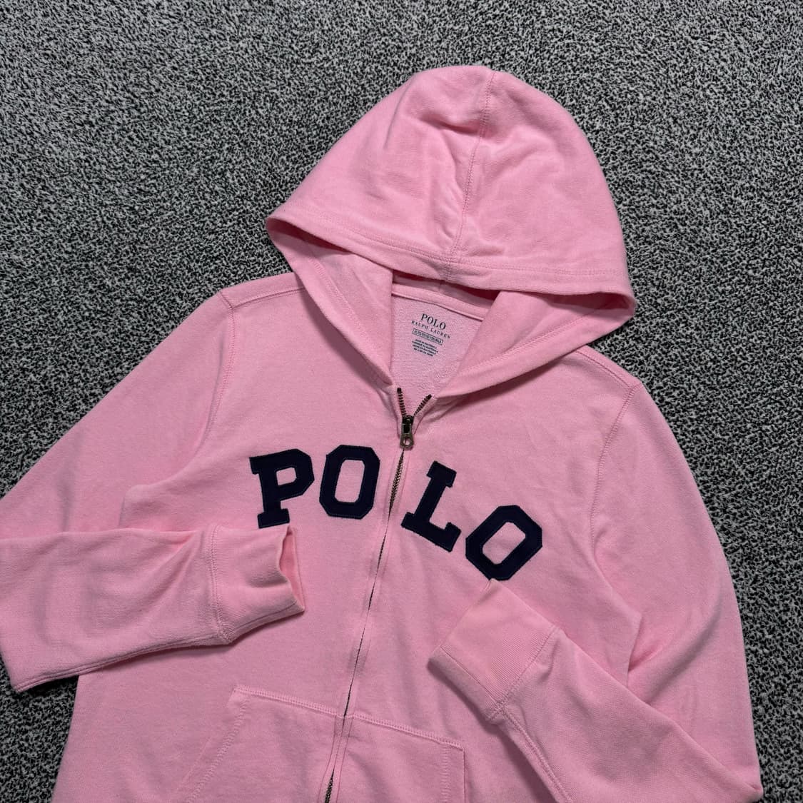 Name : 폴로 랄프로렌 스펠아웃로고 핑크컬러 후드집업 :) 상품이미지2