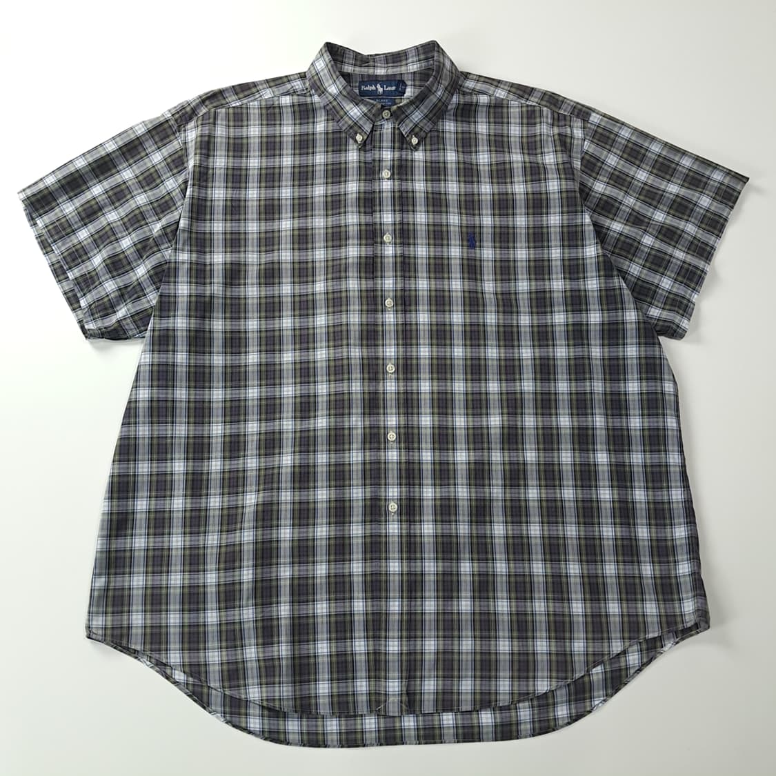 CK688 2XL 폴로 90s 페이디드 모던 블랙워치 반팔 셔츠 남방 상품이미지1