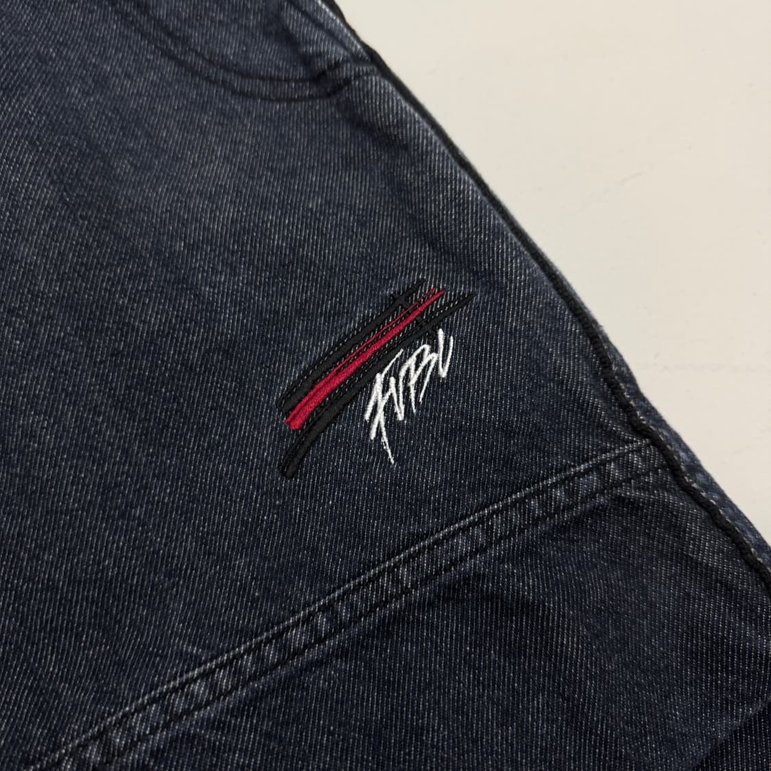 FUBU 후부 힙합 더블니 올드스쿨 새깅 데님팬츠 상품이미지5
