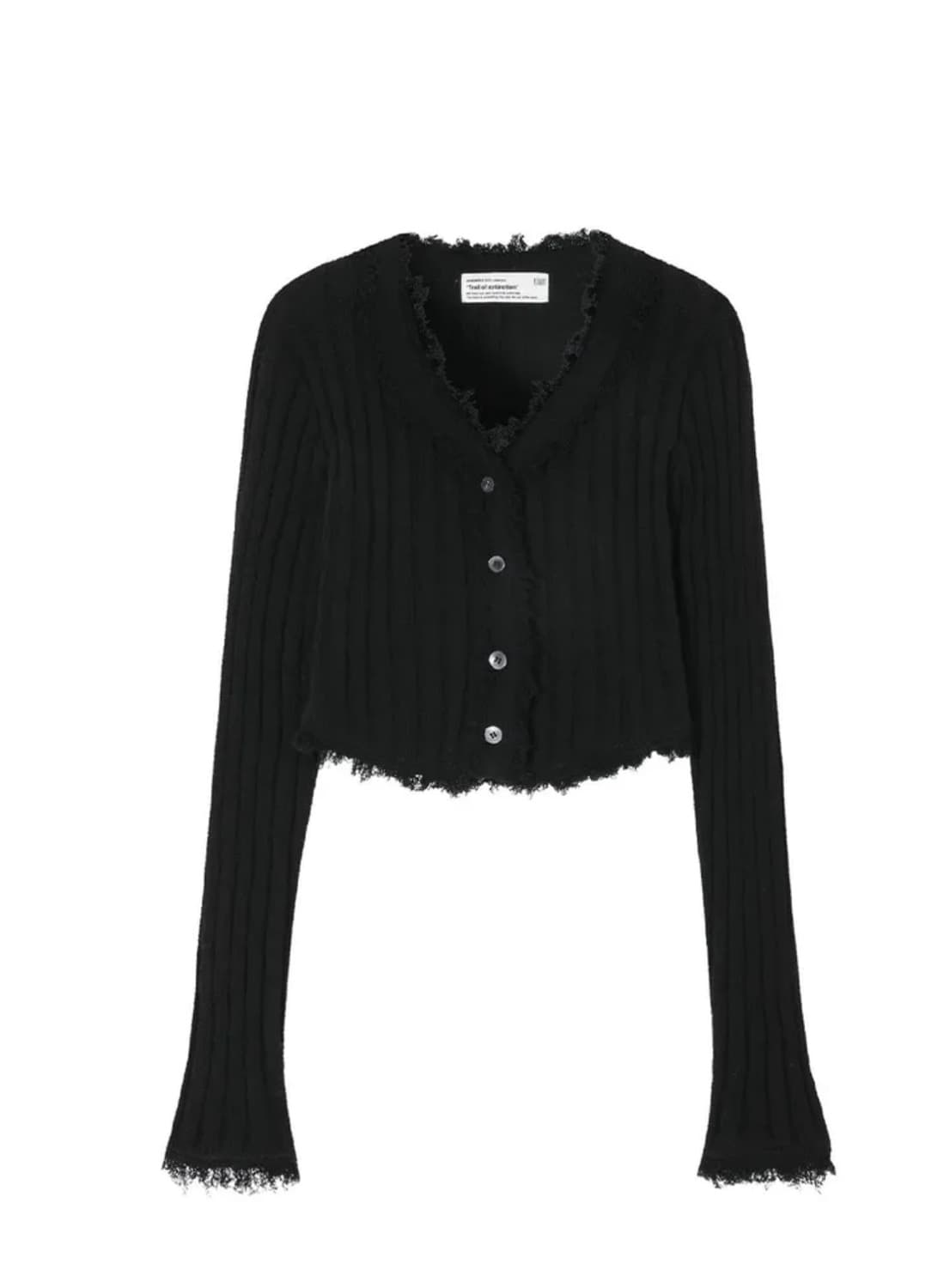 보헤미안서울 태슬 코튼 가디건 블랙 상품이미지4