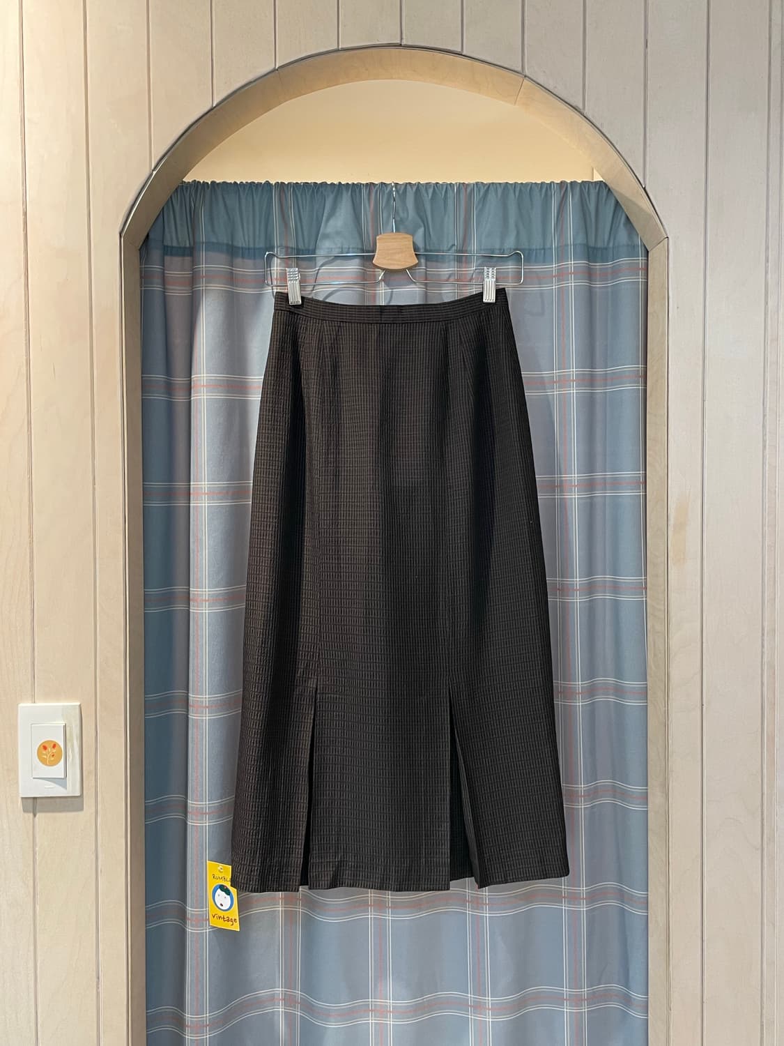 일본빈티지 밑단핀턱 패턴스커트 상품이미지1