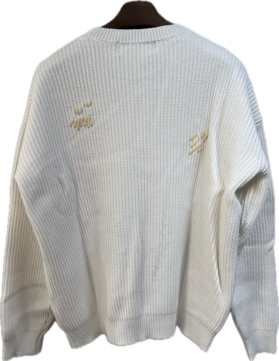 급처 ) stu 스티치 와플 니트 크림 상품이미지4